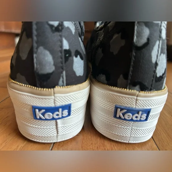 NEW Keds Women's Black Leopard Platform Sneakers Size 9 - Picture 3 of 10